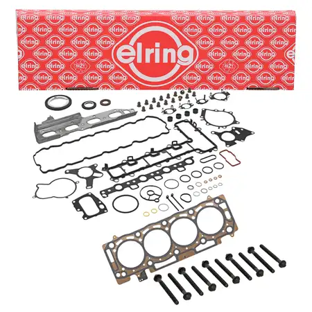 ELRING Zylinderkopfdichtung Satz 1,30MM + Schrauben f&uuml;r PSA FIAT FORD OPEL TOYOTA 2.0/2.2D
