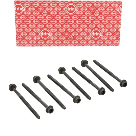 8x ELRING 061.330 Zylinderkopfschraube M9 f&uuml;r VW Polo 4 5 Up Ibiza 3 4 5 Fabia 1.0-1.2