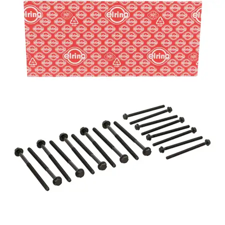 18x ELRING 175.580 Zylinderkopfschraube f&uuml;r FORD Mondeo 3 Transit 2.0/2.4 TDCi 1102676