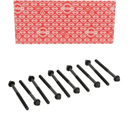 10x ELRING 258.270 Zylinderkopfschraube M9x125x123 f&uuml;r RENAULT Clio 2-4 Kangoo Twingo 1.2