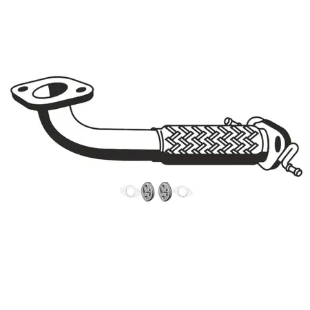 ERNST Abgasrohr Auspuffrohr + Anbausatz f&uuml;r FORD Mondeo 3 1.8/2.0 16V/SCi ab 11.2000 vorne