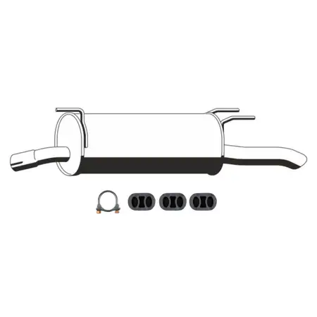 ERNST Endschalld&auml;mpfer + Anbausatz f&uuml;r OPEL Omega B Caravan 2.0/2.2 DTI 16V 2.5 TD