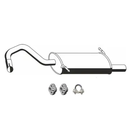 ERNST Endschalld&auml;mpfer Auspuff + Anbausatz f&uuml;r CHRYSLER PT Cruiser (PT_) 2.0 141 PS ECC