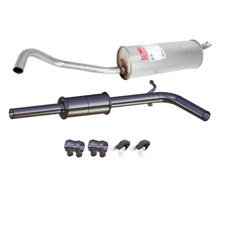 ERNST Endschalld&auml;mpfer + Mittelschalld&auml;mpfer + Anbausatz f&uuml;r VW Polo 4 Ibiza 4 1.4 / 16V