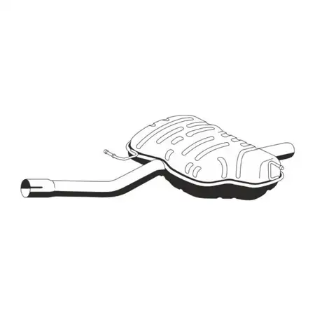 ERNST 283250 Rear Muffler for BMW 3 Series E46 Compact 316ti 318ti N40/42/45/46 18107507800
