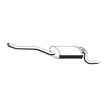 ERNST 353106 Endschalld&auml;mpfer Auspuff Endtopf f&uuml;r MERCEDES 190 W201 D2.0 75/75 PS OM601