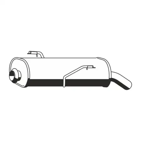 ERNST 505000 Endschalld&auml;mpfer Auspuff Endtopf f&uuml;r PEUGEOT 206 1.1i 1.4i 1.6i 60/75/89 PS