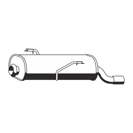 ERNST 505048 Endschalld&auml;mpfer Auspuff f&uuml;r PEUGEOT 206 / CC 1.4i 1.6i / 16V 75/89/109 PS