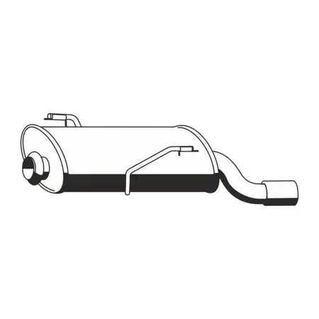 ERNST 506069 Endschalld&auml;mpfer Auspuff Endtopf f&uuml;r PEUGEOT 206 / CC 1.6 HDi 109 PS