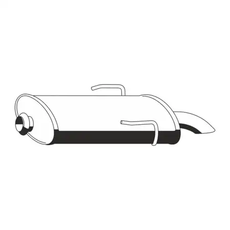 ERNST 500005 Endschalld&auml;mpfer Auspuff Endtopf f&uuml;r PEUGEOT 106 I II 1.0 1.1 1.4 1.6 1.5D