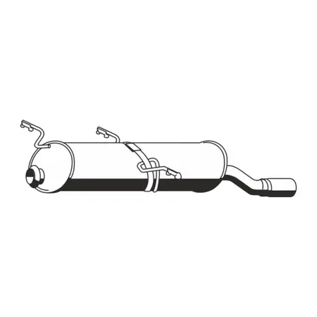 ERNST 500210 Endschalld&auml;mpfer Auspuff Endtopf f&uuml;r PEUGEOT 306 Cabrio 1.6 1.8 89/101 PS