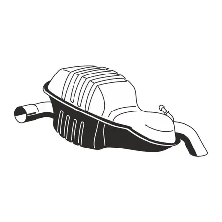 ERNST 650069 Endschalld&auml;mpfer Auspuff Endtopf f&uuml;r VOVLO S60 I 2.0/2.4/2.5 T/T5 2.4D/D5