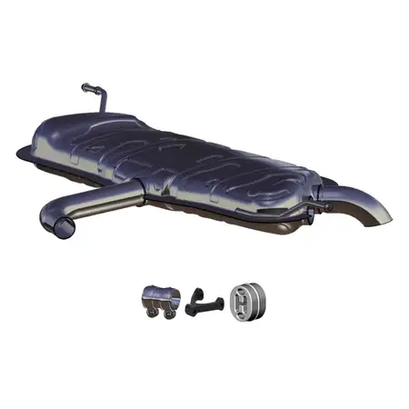 ERNST Endschalld&auml;mpfer Auspuff + Anbausatz f&uuml;r VW Golf 5 / Plus 1.4 16V / FSI 75/80/90 PS