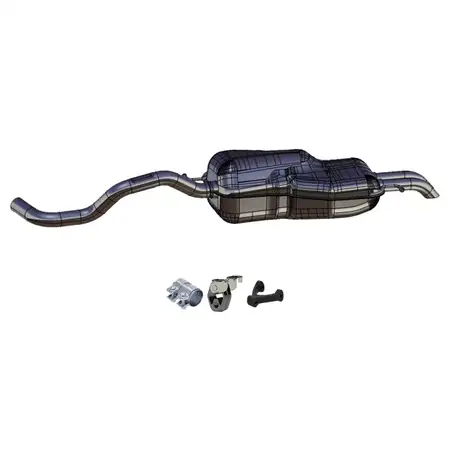 ERNST Endschalld&auml;mpfer + Anbausatz f&uuml;r VW Golf 4 1.8 T/GTI 2.0 2.3 V5 1.9 TDI A3 8L1 1.8 T