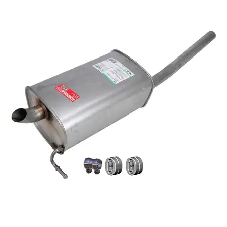 ERNST Endschalld&auml;mpfer Auspuff Endtopf + Anbausatz f&uuml;r VW Caddy 3 1.6 2.0 SDI