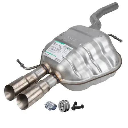 ERNST Endschalld&auml;mpfer Auspuff Endtopf + Anbausatz f&uuml;r VW Passat B6 1.8 TSI 2.0 FSI