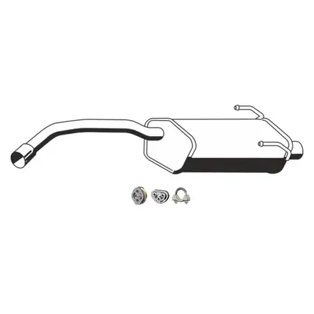 ERNST Endschalld&auml;mpfer Auspuff + Anbausatz f&uuml;r FIAT 500 / C (312_) 1.2 69 PS bis 04.2012