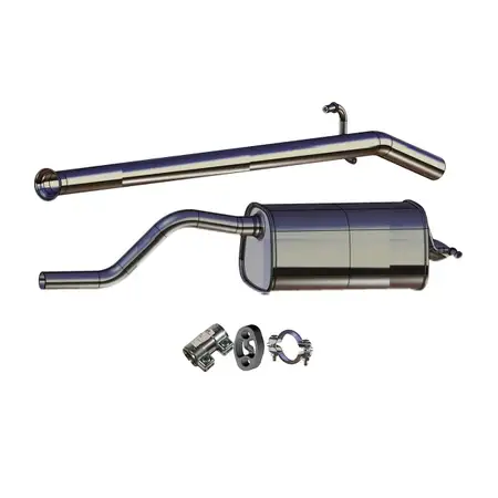 ERNST Enschalld&auml;mpfer + Abgasrohr + Anbausatz f&uuml;r RENAULT Twingo 2 1.2 / 16V 58/75/76 PS