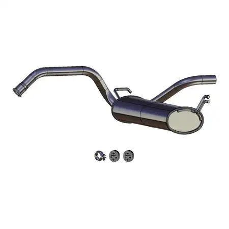 ERNST Endschalld&auml;mpfer Auspuff + Anbausatz f&uuml;r PSA C1 107 TOYOTA Aygo B1 1.0 bis 05.2014