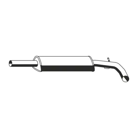 ERNST 112222 Mid-Section Muffler for VW Lupo 1.4 16V 75 HP