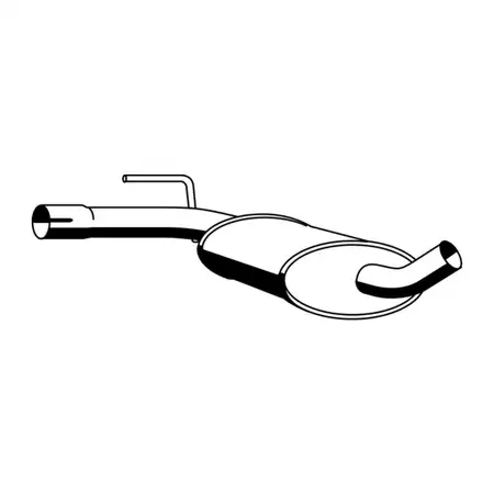 ERNST 133180 Mid-Muffler (Center Section) for VW Passat B3/B4 1.6/1.9 TD 75/80 hp