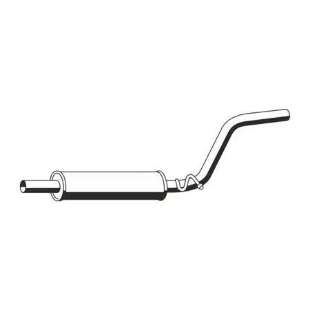 ERNST 140027 Mid-Muffler (Center Section) for VW Caddy 3 1.4 75/80 hp 2K0253209