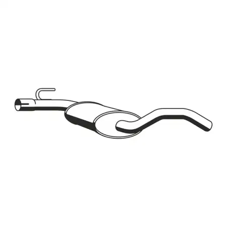 ERNST 142069 Mid-Muffler for VW Golf 3 Vento 1.9D 64/65 hp 1H0253409G