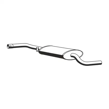 ERNST 176057 Mid-Muffler (Center Section) for VW Transporter T4 2.0, 2.5, 1.9/2.4D