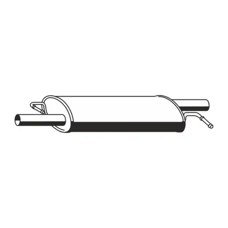 ERNST 177061 Mid-muffler for VW Multivan Transporter T5 1.9 TDI 84/85/102/105 hp
