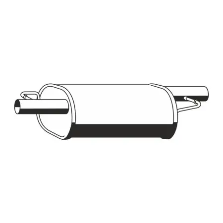 ERNST 177092 Mid-muffler for VW California Multivan Transporter T5 2.0/2.5 TDI