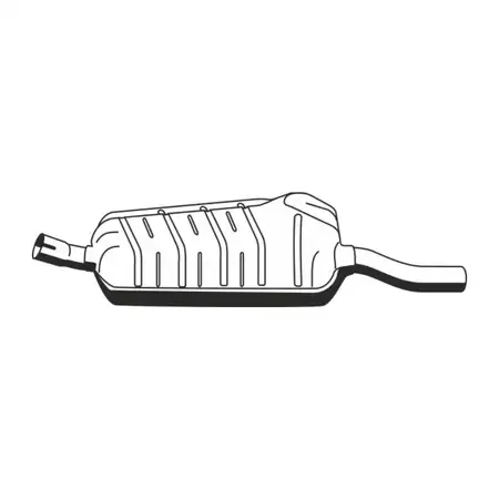 ERNST 275040 Mid-Muffler for BMW 3 Series E46 / Touring / Coupe 316i, 318i M43 105/118 hp
