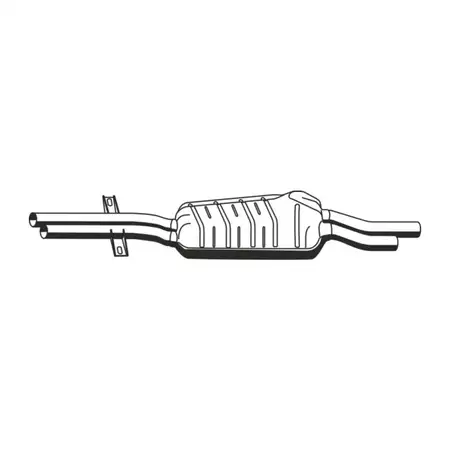 ERNST 275064 Mid-rear muffler for BMW 3 Series E46 / Touring / Coupe 330d, 330xd, M57