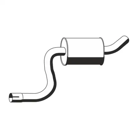 ERNST 310215 Mid-Muffler, Mid-Muffler for FORD Fiesta 5 MK5 ST150
