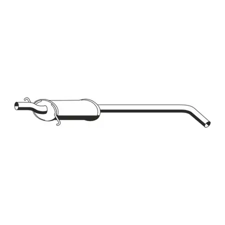 ERNST 525077 Mid-muffler (center section) for RENAULT Megane 1 and Scenic 1.9 dT/dTi/TDI