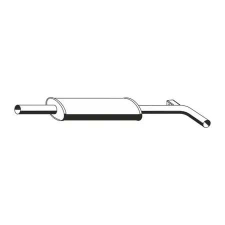 ERNST 523004 Mid-muffler for RENAULT Grand / Modus 1.6 through December 2012 8200356129