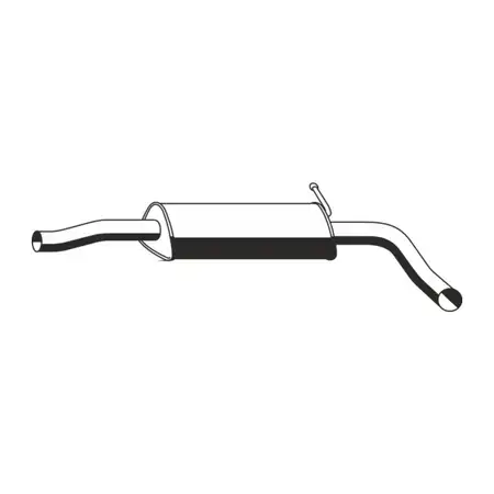 ERNST 645096 Mittelschalld&auml;mpfer f&uuml;r VW Polo 4 SEAT Ibiza 3 SKODA Fabia 1 1.9 TDI 100 PS