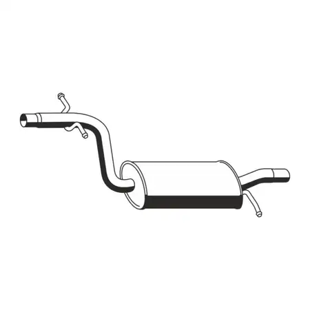 ERNST 645225 Mid-muffler for SKODA Octavia 2, VW Jetta 3, 1.6 FSI BLF 1K0253209K
