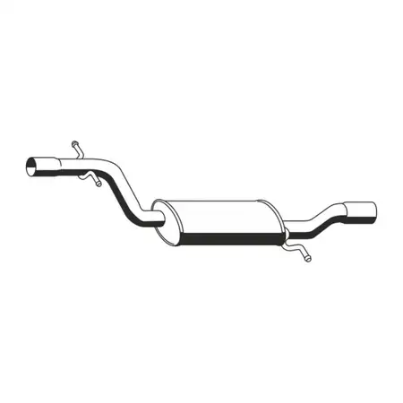 ERNST 645287 Mid-muffler for SKODA Octavia 2 and VW Jetta 3 2.0 FSI 150 hp 1K0253209R