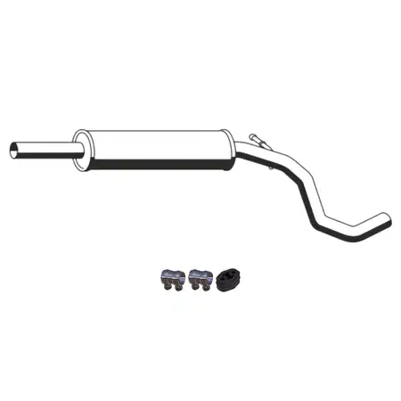 ERNST Mittelschalld&auml;mpfer Mitteltopf + Anbausatz f&uuml;r VW Lupo SEAT Arosa 1.0 1.4 50/60 PS