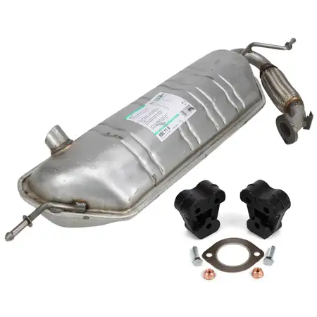 ERNST Rear Muffler + Mounting Kit for SMART ForTwo 451 1.0 61/71 hp 05/2008&ndash;12/2015