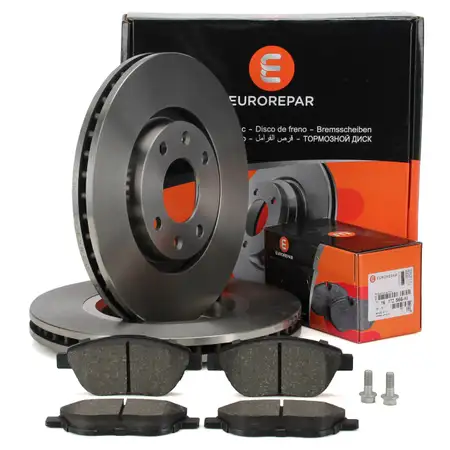 EUROREPAR Bremsscheiben + Bel&auml;ge f&uuml;r CITROEN Berlingo C4 1 Xsara PEUGEOT 207 Partner vorne