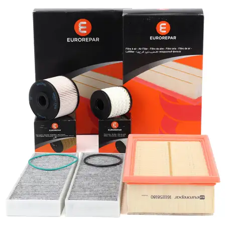 EUROREPAR Filterset Filterpaket 4-tlg f&uuml;r CITROEN Picasso 1 DS5 PEUGEOT 3008 5008 2.0 HDi