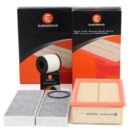 EUROREPAR Filterset Filterpaket 3-tlg f&uuml;r CITROEN Picasso 1 DS5 PEUGEOT 3008 5008 2.0 HDi