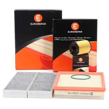 EUROREPAR Filterset 3-tlg f&uuml;r PSA Berlingo Jumpy 3 3008 5008 Expert Partner OPEL 1.6 D