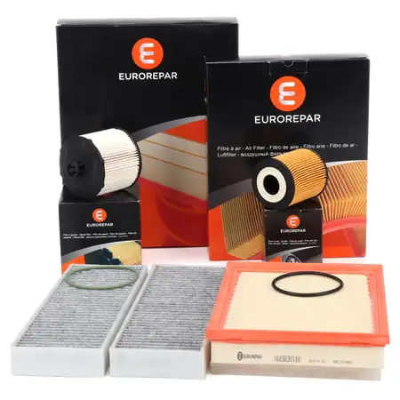 EUROREPAR Filterset 4-tlg f&uuml;r PSA Jumpy 3 Spacetourer Expert Traveller OPEL VIVARO C 1.5 D