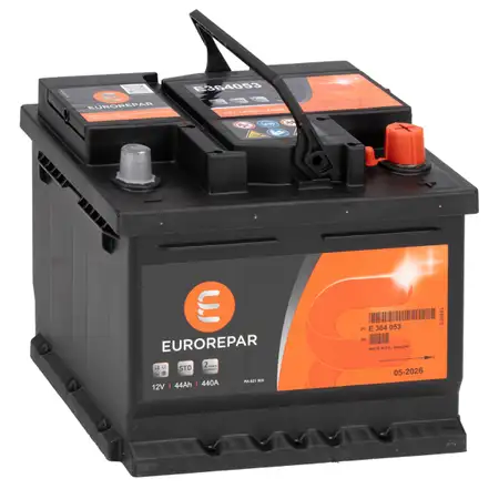 EUROREPAR Batterie Autobatterie Starterbatterie 12V 44Ah 440A/EN E364053