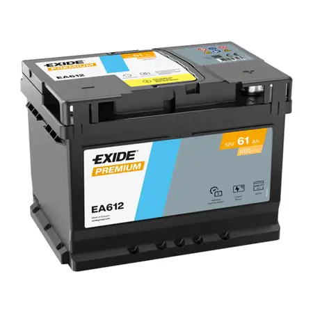 EXIDE EA612 PREMIUM Autobatterie Batterie Starterbatterie 12V 61Ah EN600A