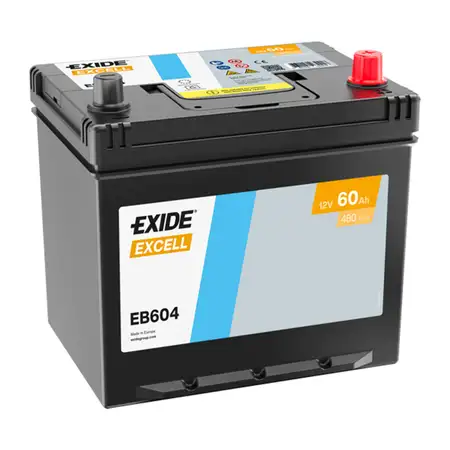 EXIDE EB604 EXCELL Autobatterie Batterie Starterbatterie 12V 60Ah EN480A B01