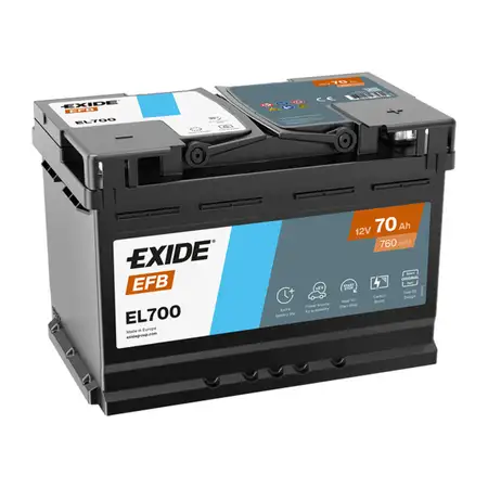 EXIDE EL700 EFB START-STOP Autobatterie Batterie Starterbatterie 12V 70Ah EN760A