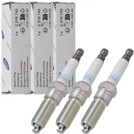 3x ORIGINAL FORD Z&uuml;ndkerze Fiesta 7 MK7 1.1 Ti-VCT 71/86 PS 2219745